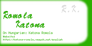 romola katona business card